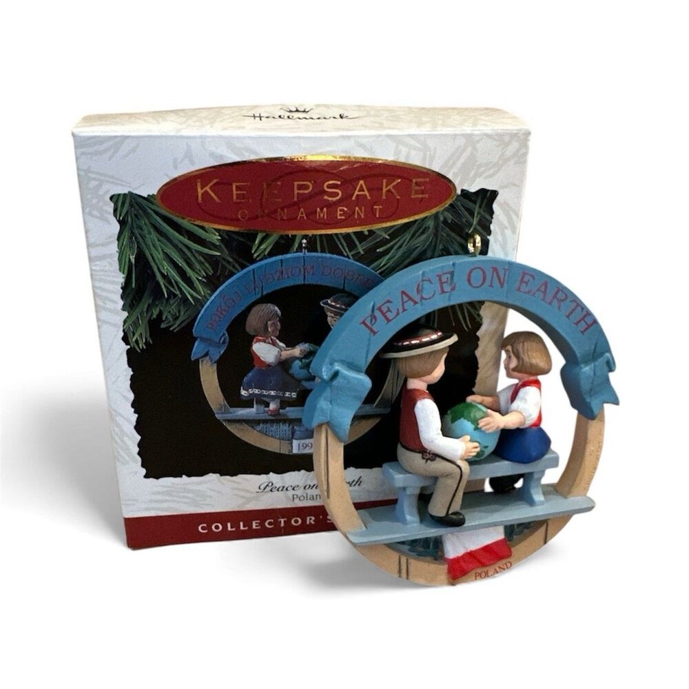 1993 Hallmark Keepsake Ornaments PEACE ON EARTH POLAND Collector’s Series VTG